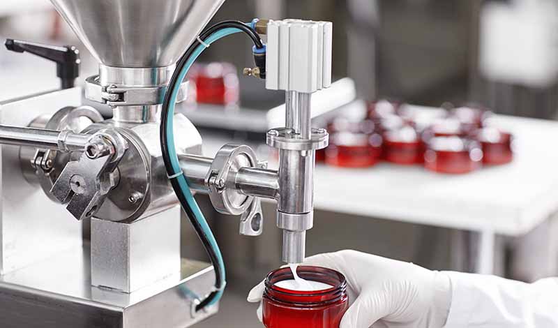 cosmetic product packaging in cosmetic manufacturing