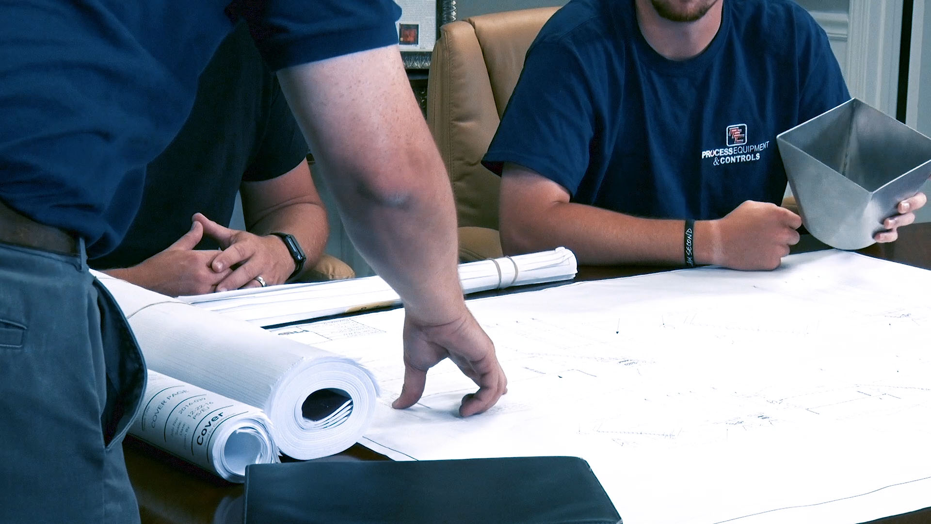 PEC team working on office renovation design