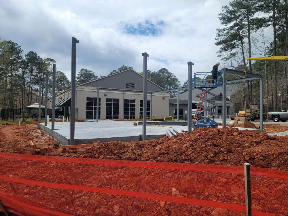 Industrial Construction Project with Structural Steel