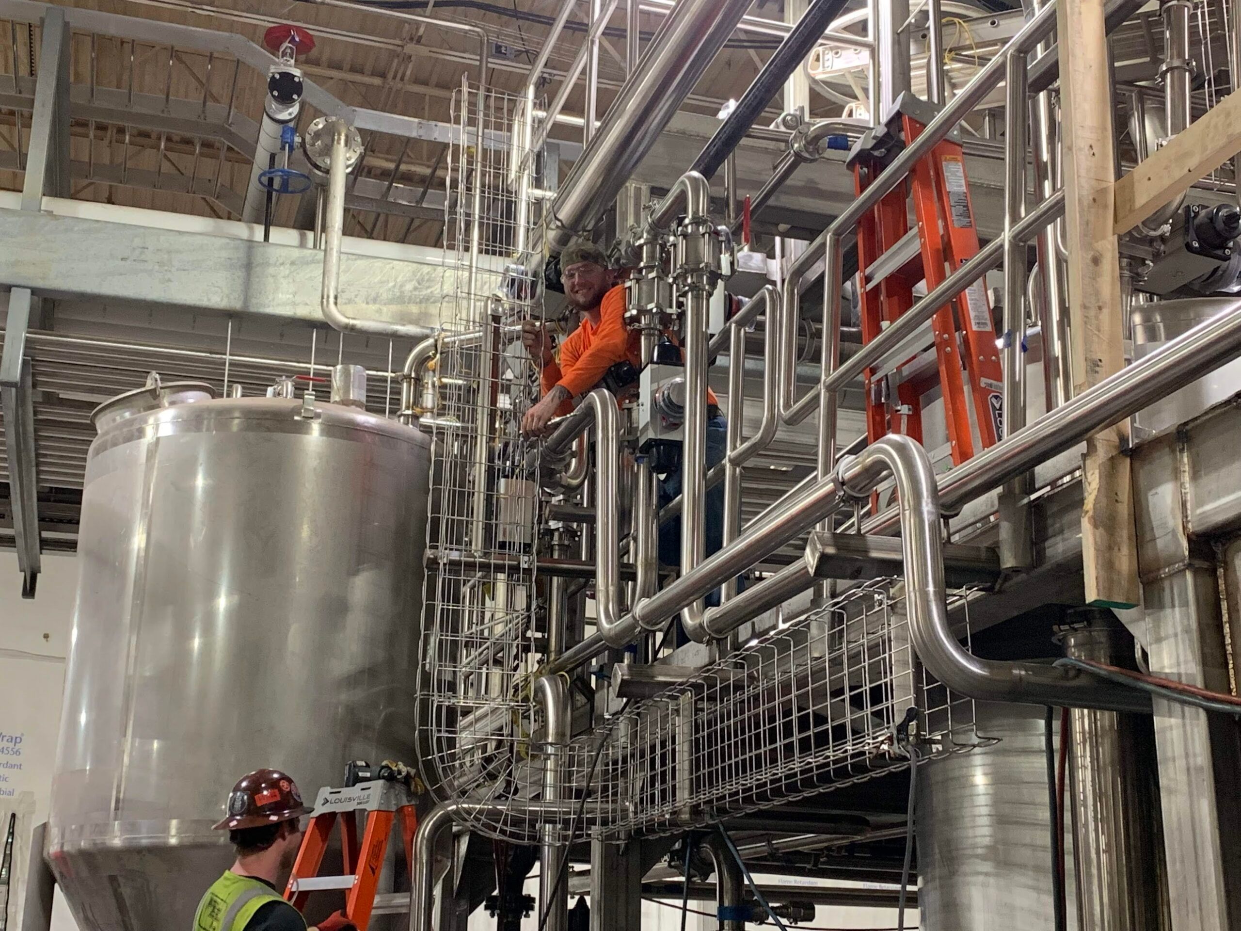 industrial process piping and fabricated metal tank